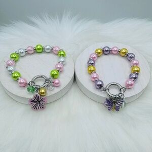 Fashion statement Flower & Butterfly Beaded Bracelet Bundle